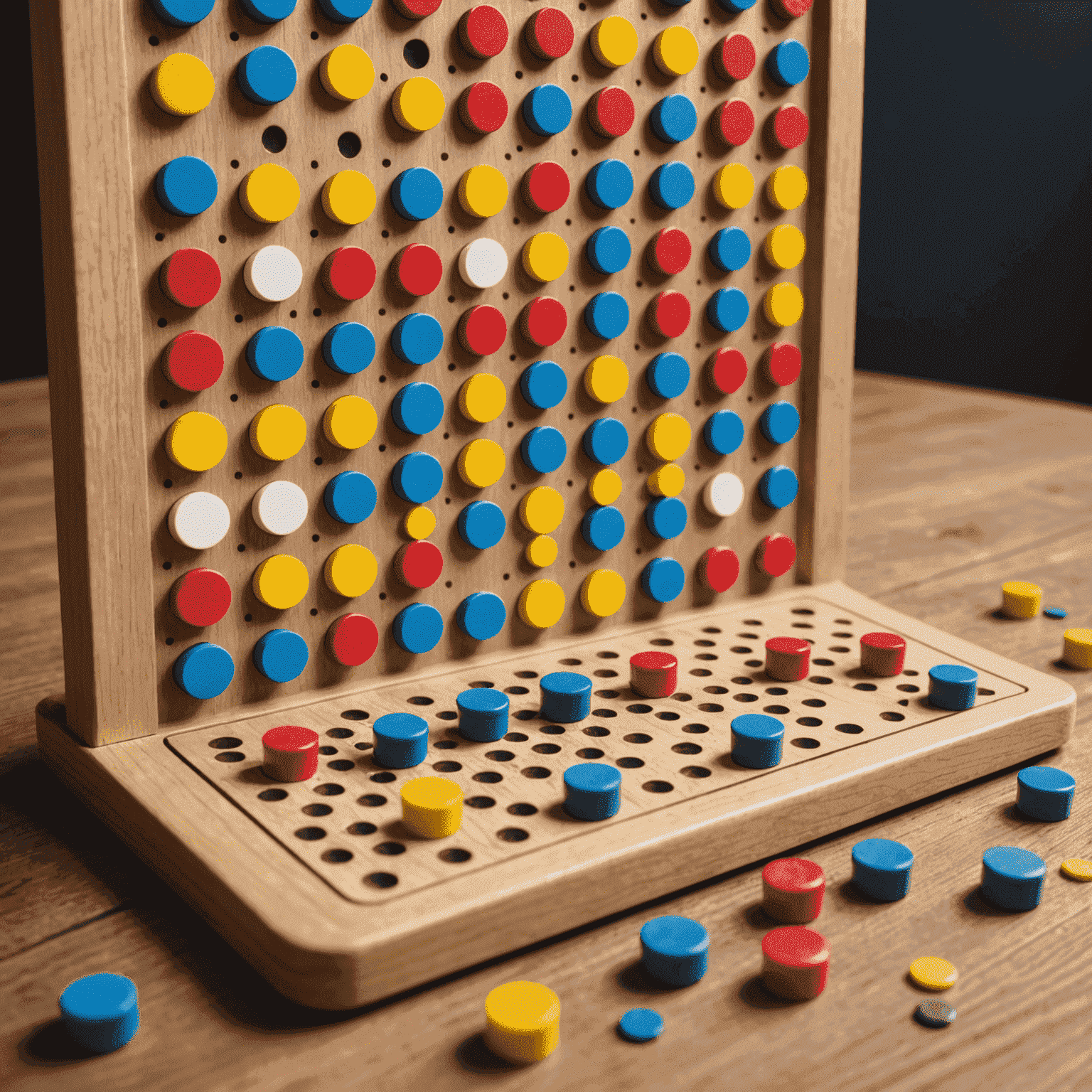 Imagen de un tablero de Bouncify con fichas cayendo entre clavijas, representando el juego Plinko en miniatura